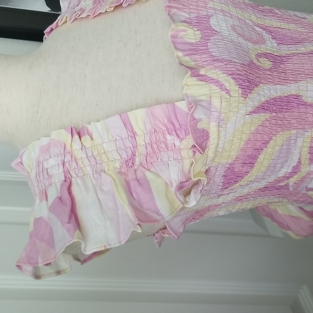 Hill House, The Paz Nap Top - Candy Kaleidoscope Linen,  NWT - Picture 6 of 12